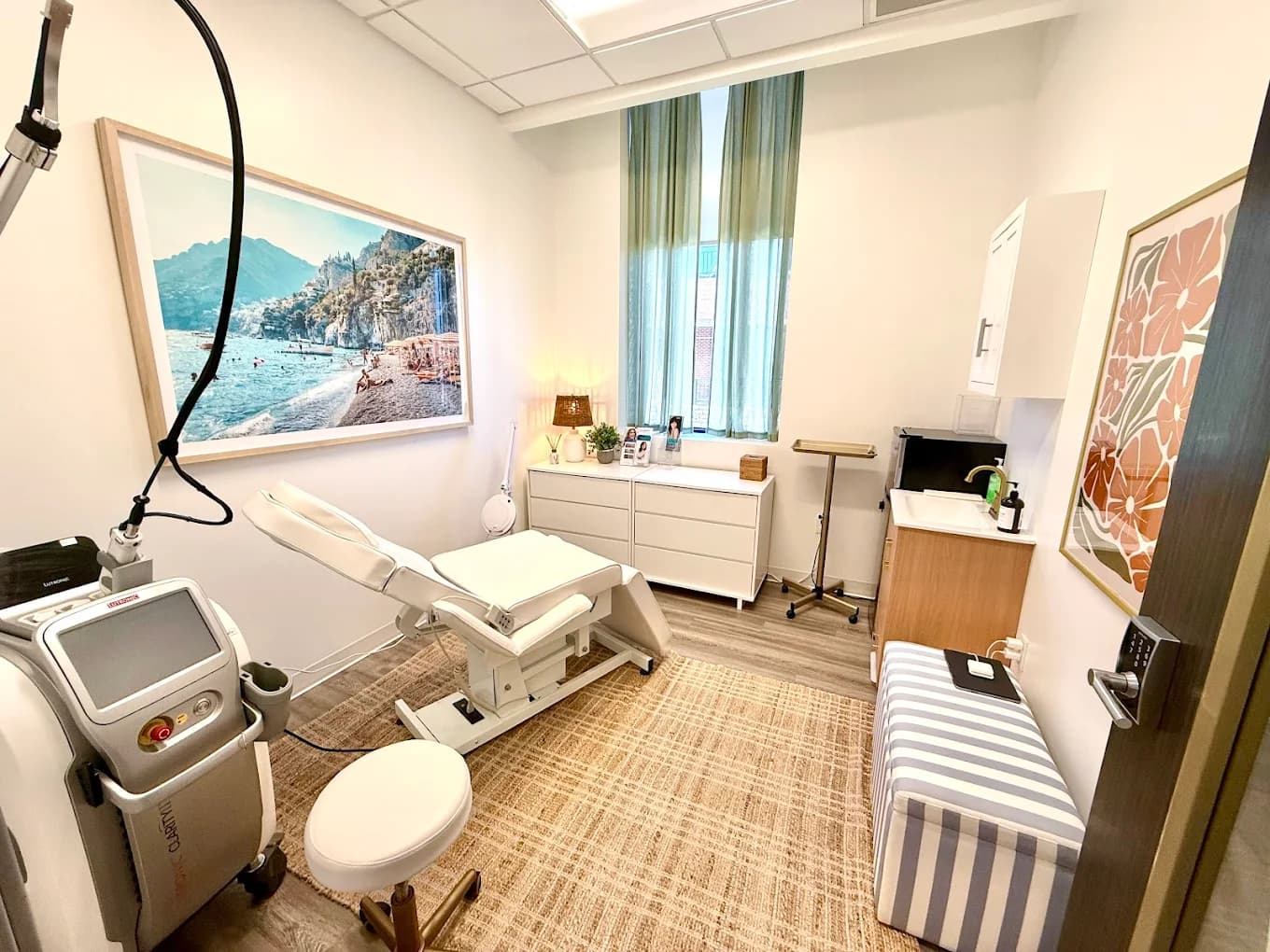 Summer House Aesthetics treatment suite in Dallas — warm, private, boutique